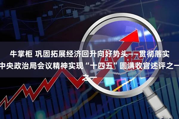 牛掌柜 巩固拓展经济回升向好势头——贯彻落实中央政治局会议精神实现“十四五”圆满收官述评之一